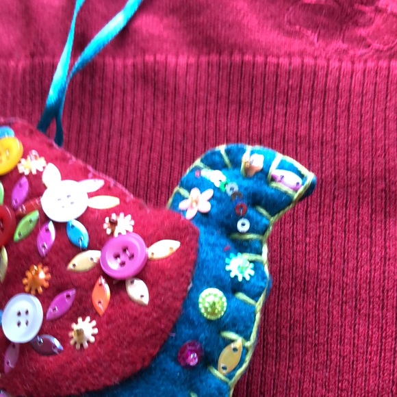 Fancy Bird Christmas Ornament Hand crafted! - Picture 4 of 8